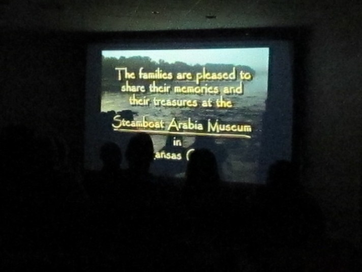 A scene from the film that is played to introduce guests to the Arabia Steamboat Museum.