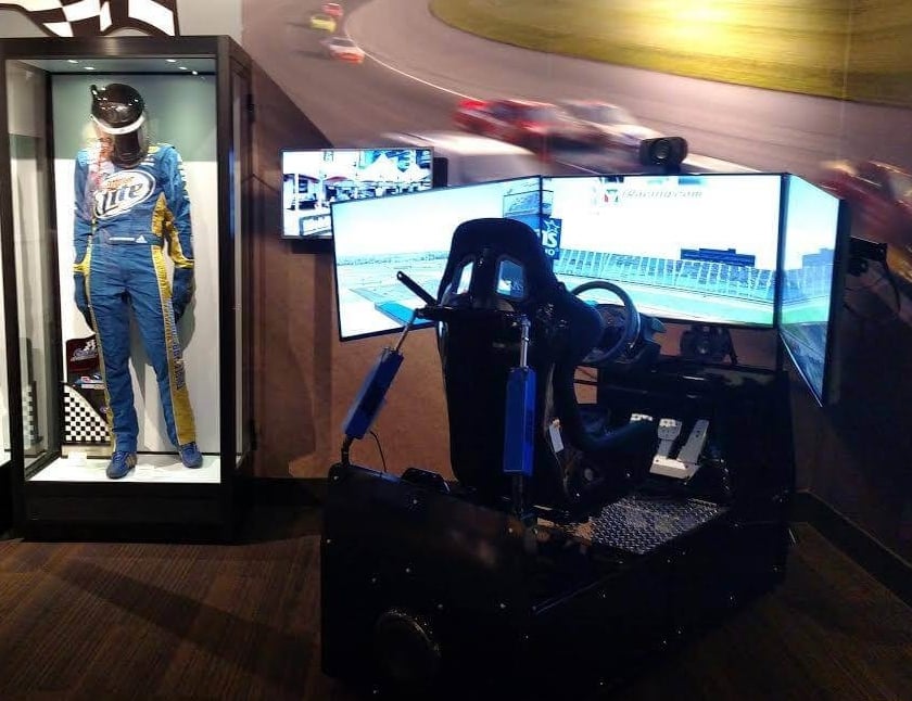 Race car simulator.