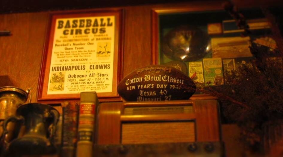 You'll see plenty of sports memorabilia during a visit to Chappell's Restaurant.