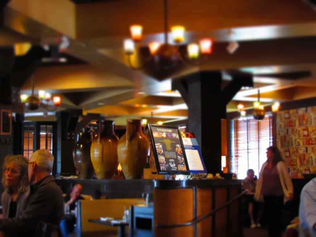 Interior of Paulo and Bill restaurant.