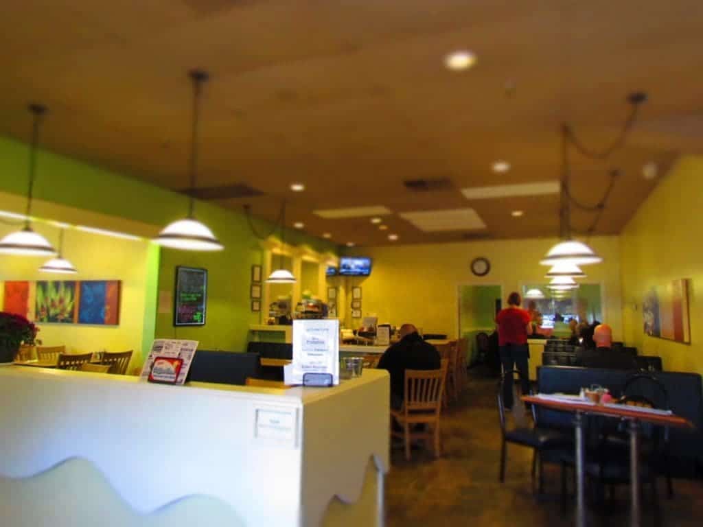 Interior of Egg Crate Cafe.