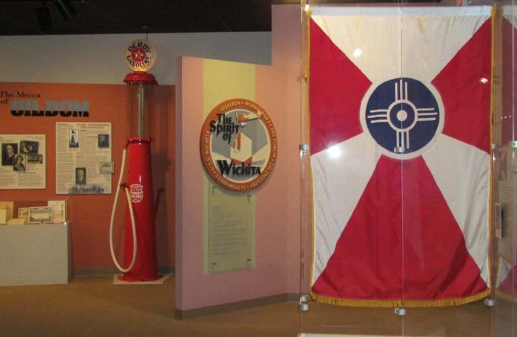 A Wichita specific display includes the city flag.