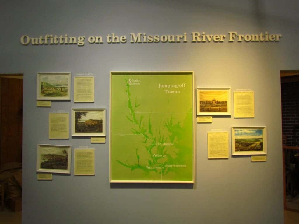 Trails museum display on river towns.