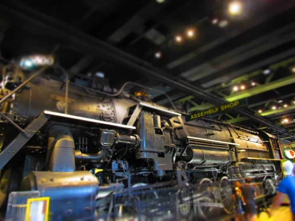 Large steam train display.