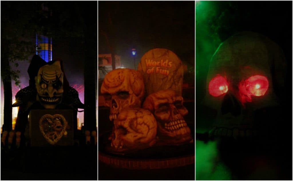 Seasonal decorations can be found throughout the theme park during Halloween Haunt.
