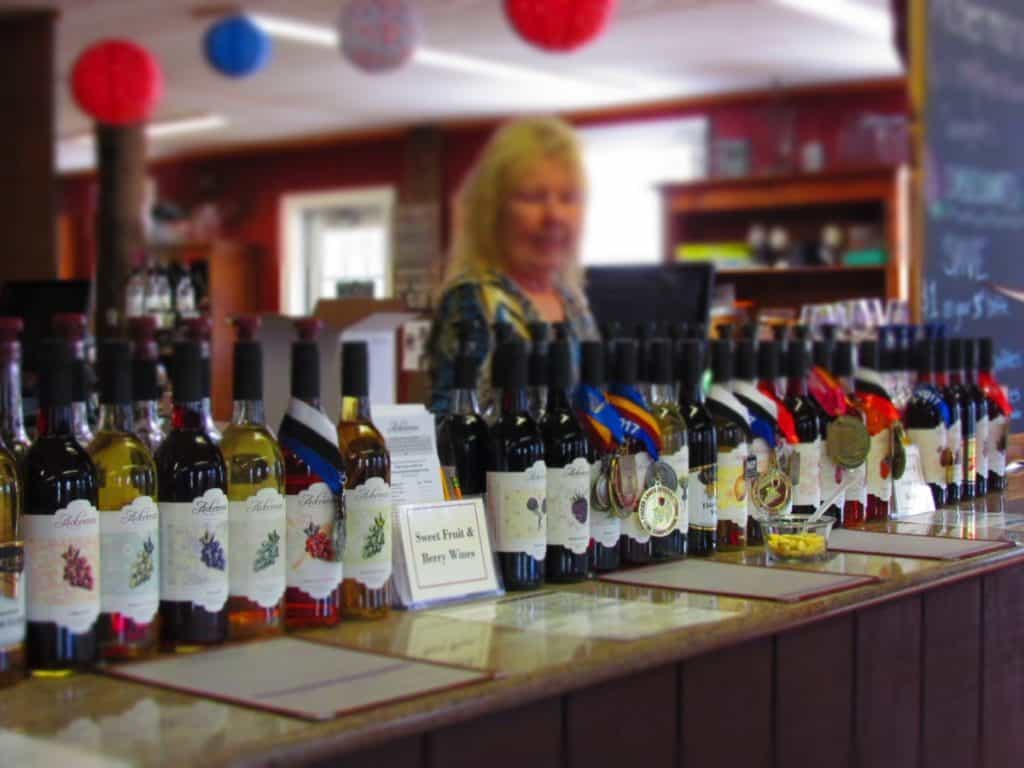 Visitors are welcome to sample the various wines that Ackerman Winery produces.