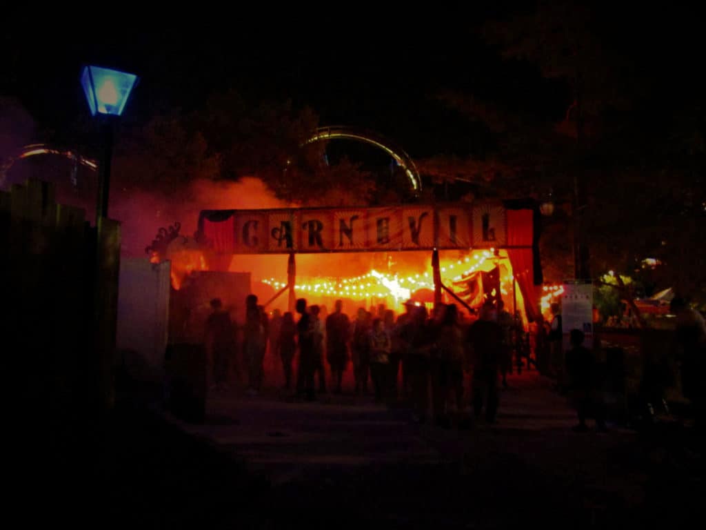 Carnevil is one of the four scare zones found at Halloween Haunt.