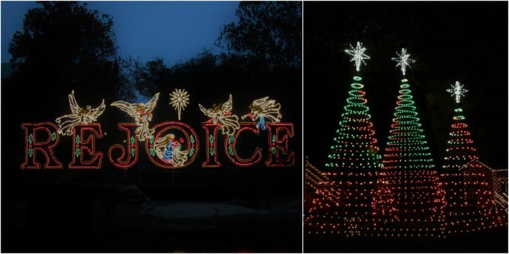 A couple of te light displays found at the Old Time Christmas Festival.