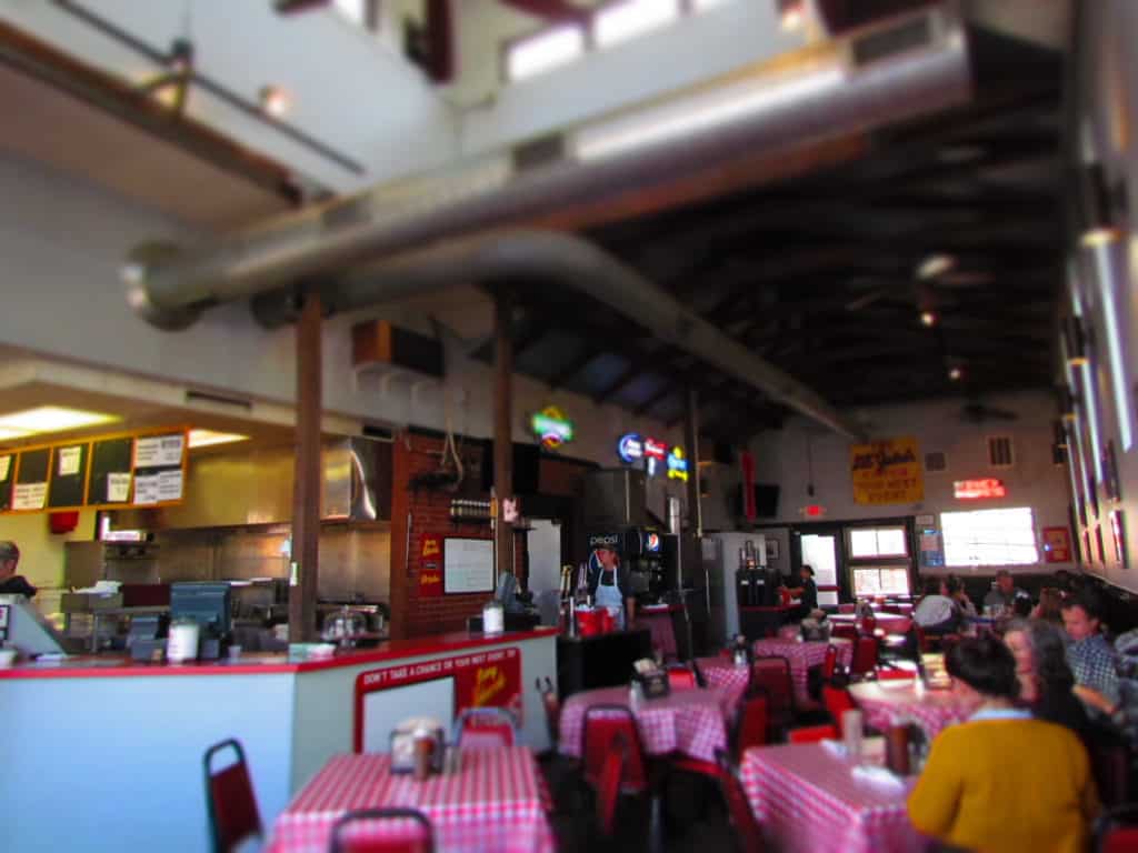 Seating is more readily available at Danny Edwards Blvd BBQ when you arrive just before closing time.