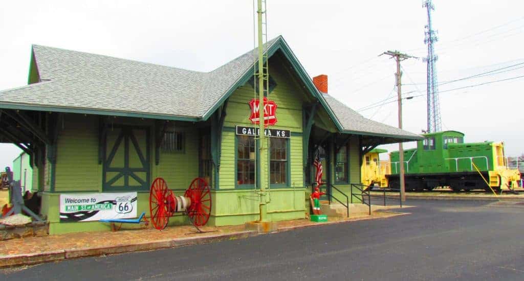 An old Katy train depot houses the Galena Mining and History Museum.