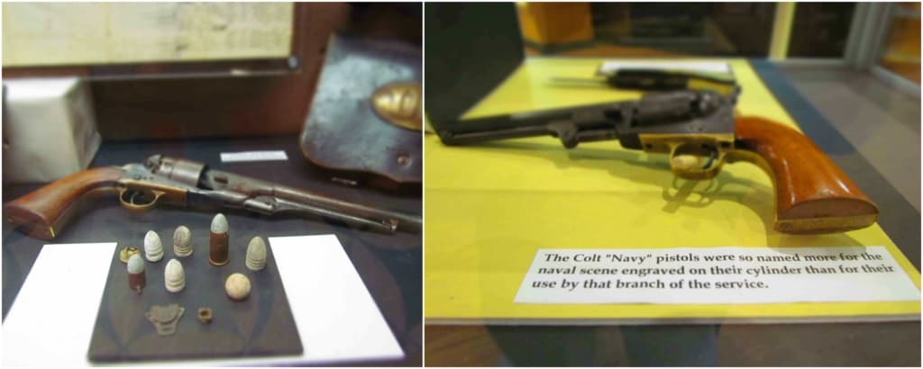 Handguns were common weapons used by participants in the Civil War.