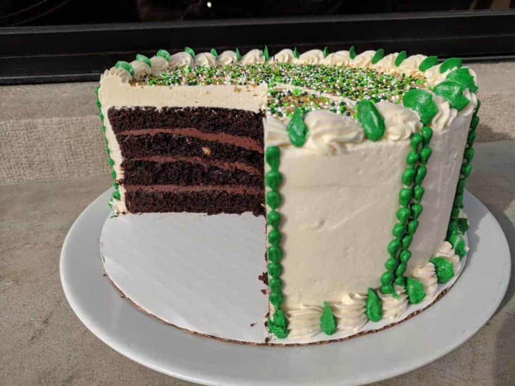 Shamrock Cake is a decadent dessert option. 