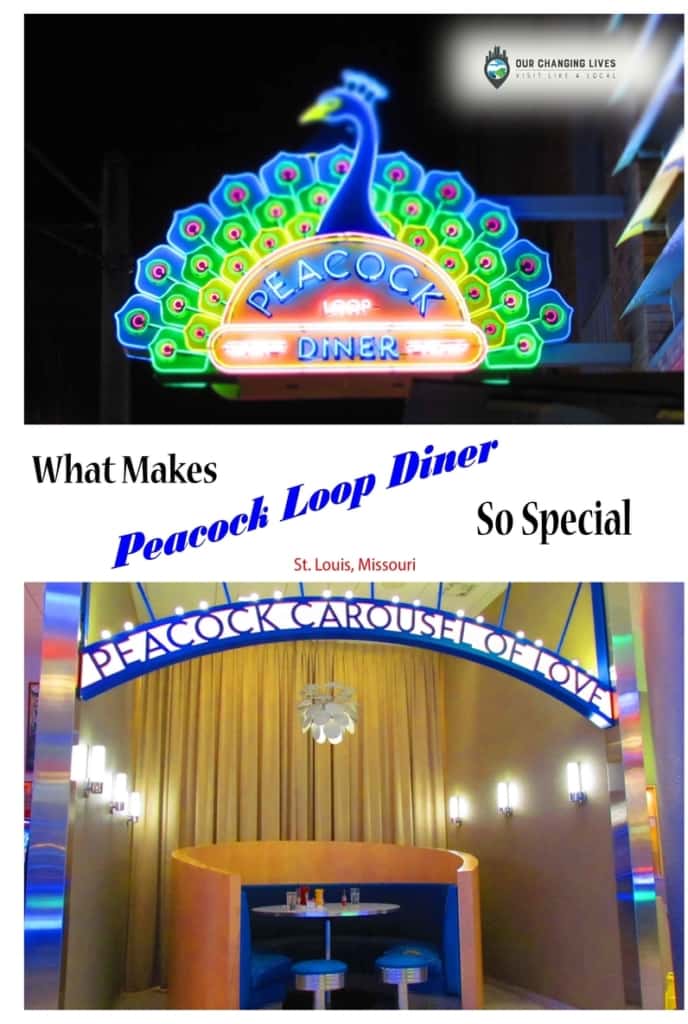 Peacock Loop Diner-St. Louis Missouri-diner-DelMar Loop-restaurant-always open-dining-neon lights