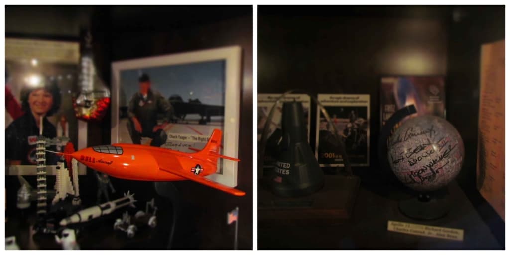 Valuable space memorabilia is displayed throughout the Moonrise Hotel. 