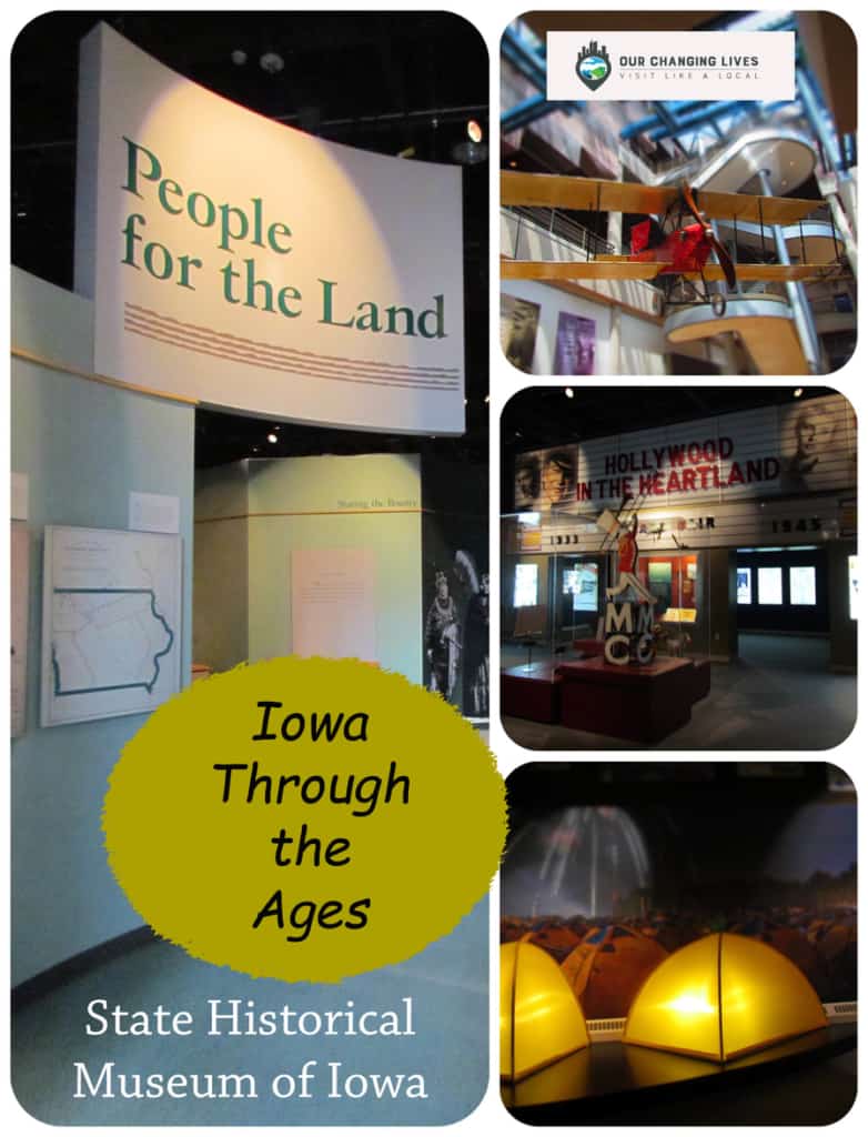 Iowa Through the Ages-State Historical Museum of Iowa-history-biking-movies-Civil War-Native American Indians-pearl buttons-coal mining-pioneers