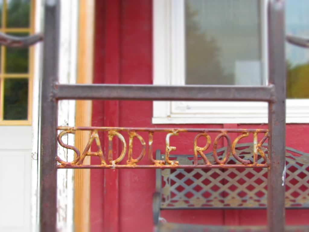 The entrance to Saddlerock cafe is a little off the beaten path. 