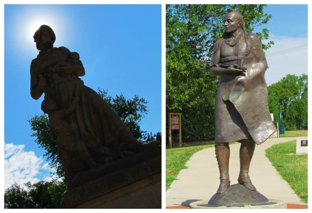 Statues in the downtown represent the early inhabitants of the area around Council Grove.