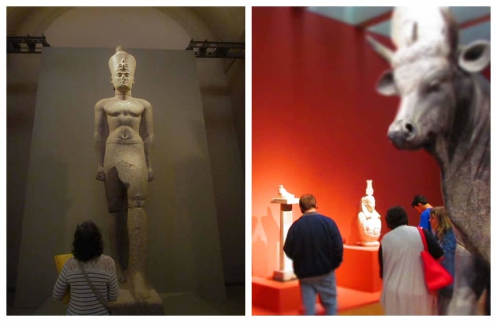 A traveling exhibit on the Sunken Treasures of Egypt draws lots of visitors to the St. Louis Art Museum.