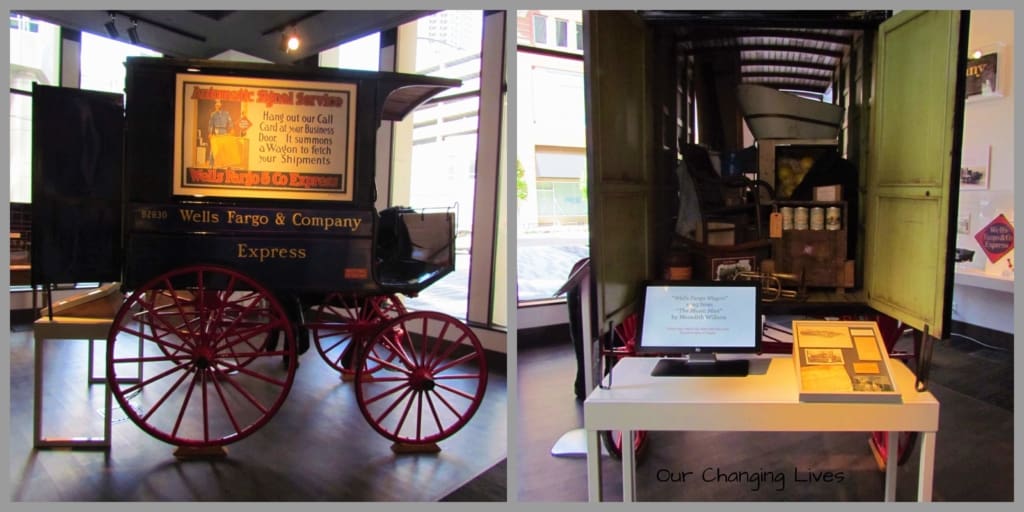 A replica of the Wells Fargo wagon used in the movie The Music Man can be seen at the Wells Fargo Museum in Des Moines, Iowa. 