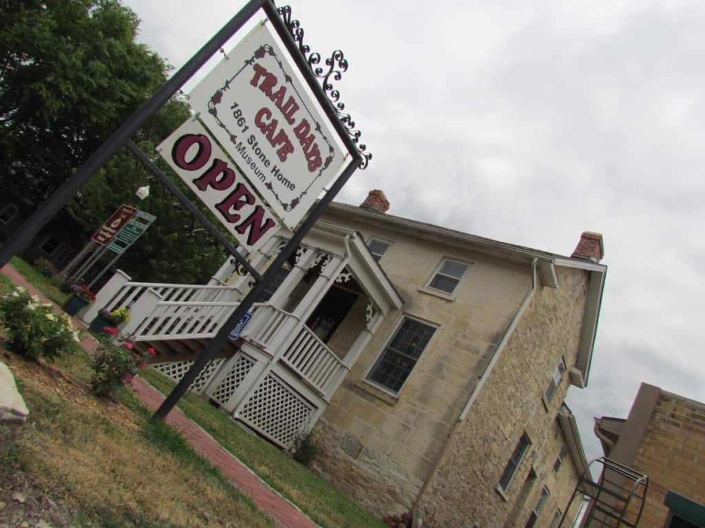 Trail Days Cafe is housed in an 1861 home from pioneer days.