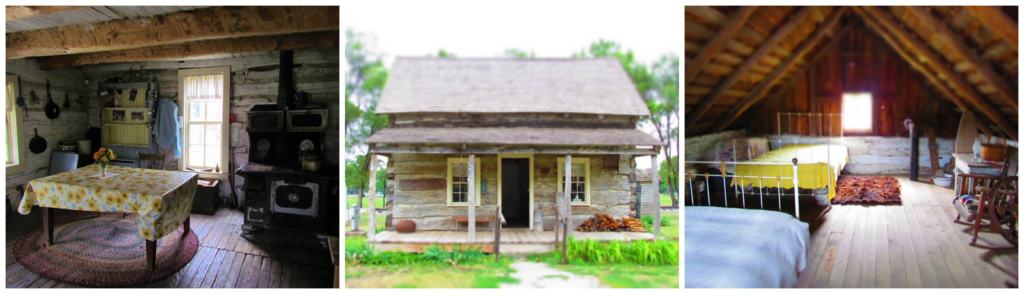 An old cabin shows how life was during the late 1800's.