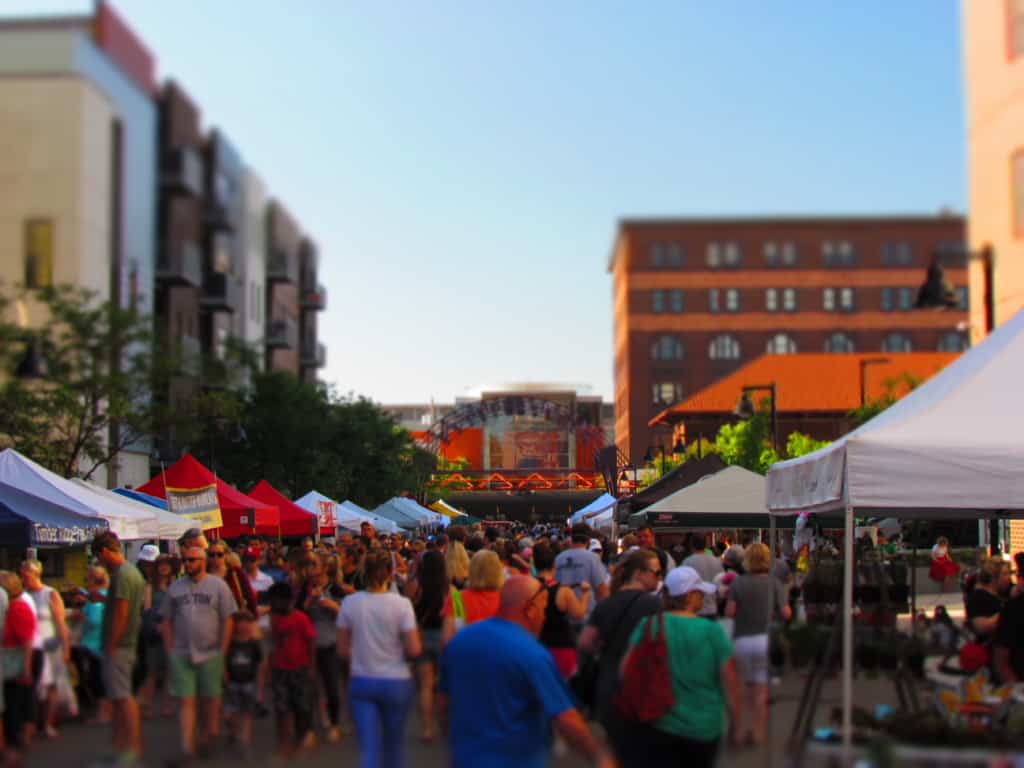 The Des Moines Farmers Market is a popular Saturday morning event in the summer.