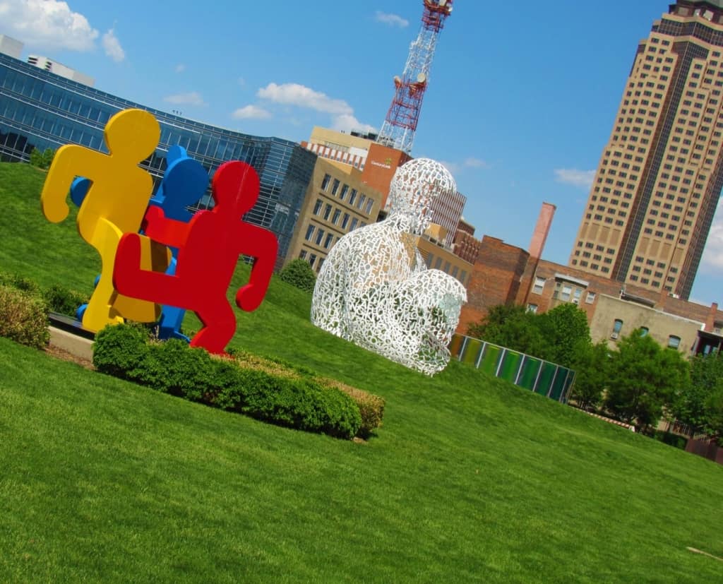 The Pappajohn Sculpture Garden is free to visitors. 