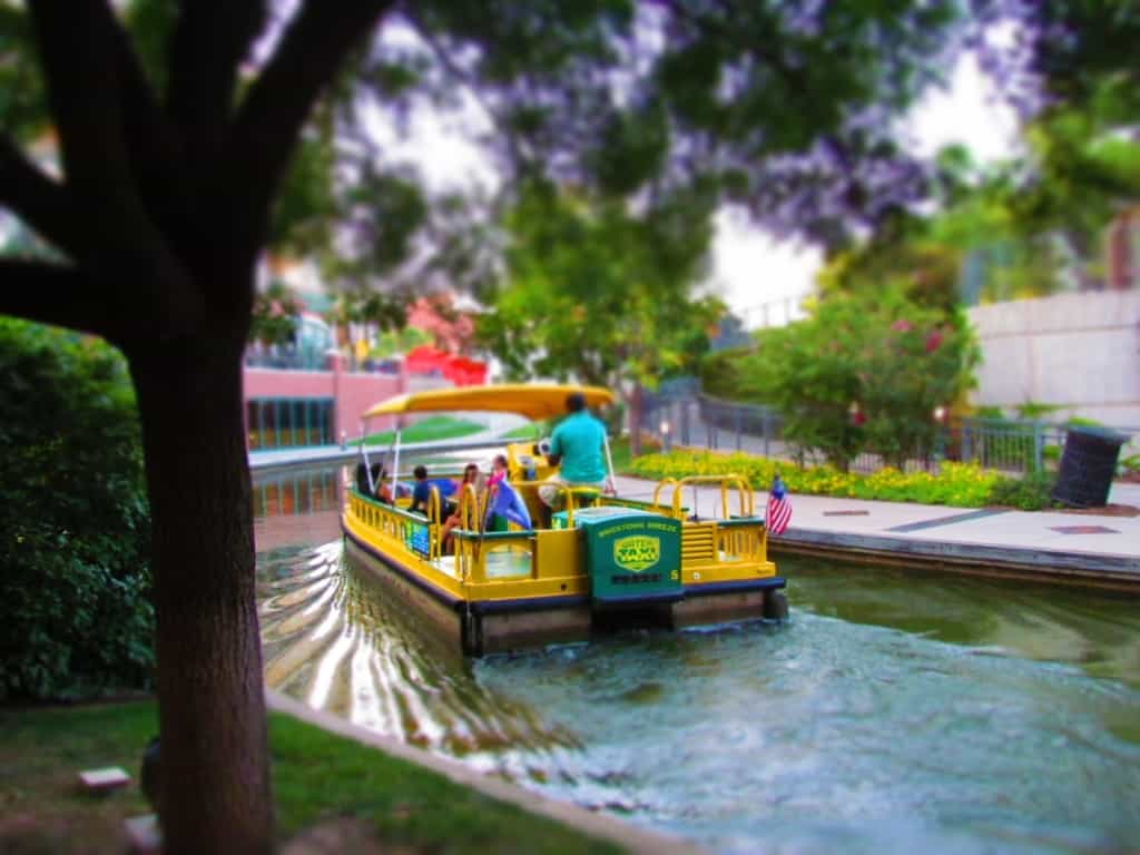 A Bricktown Water Taxi takes visitors on a guided tour of Bricktown.