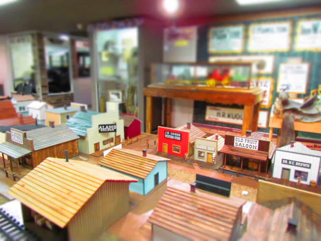 A model of the old Abilene Town reminds visitors of the city's western heritage.