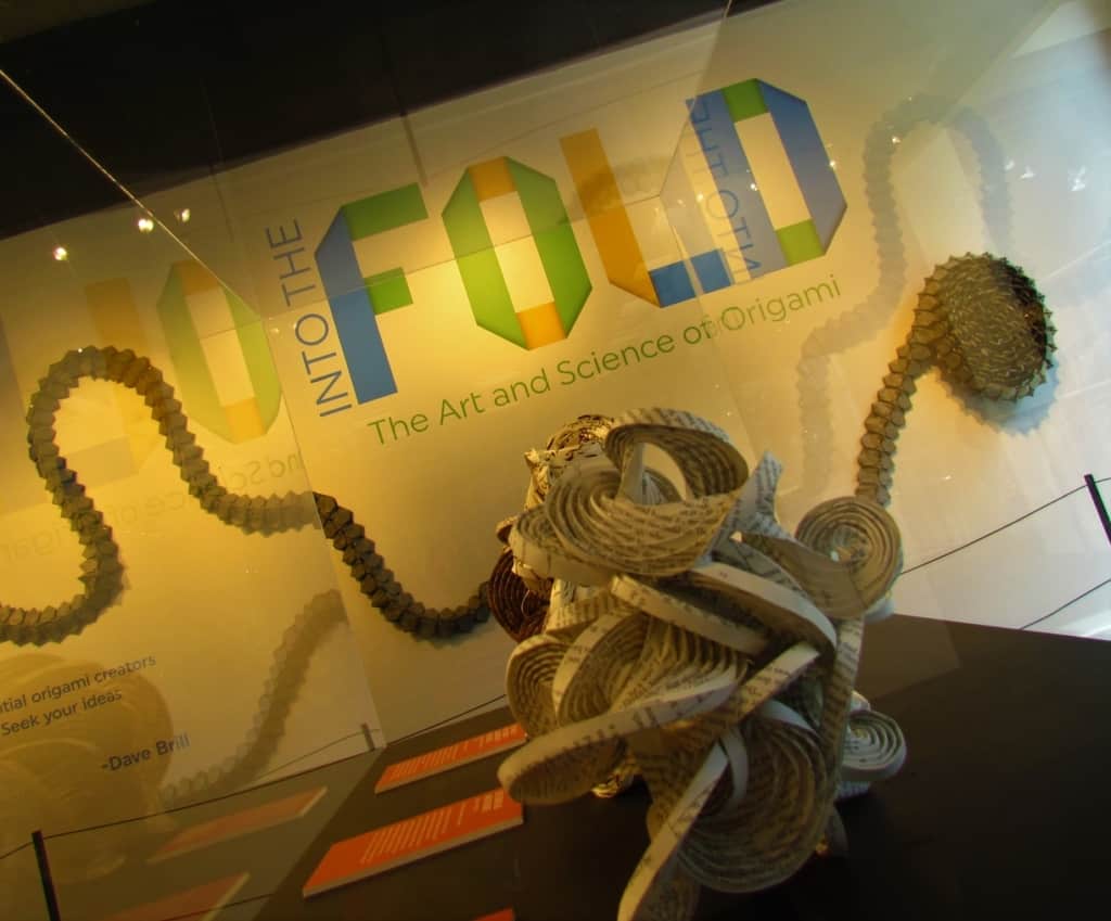 Into The Fold is a temporary exhibit featuring origami pieces. 