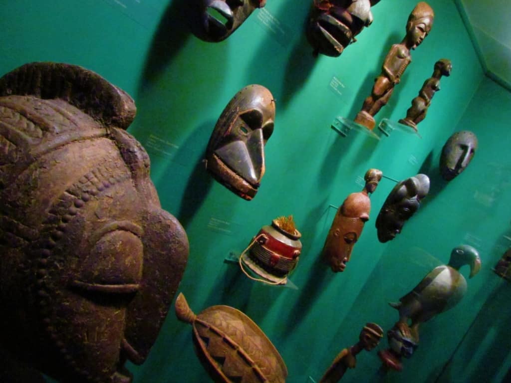 The Johnson Safari Museum has a wide range of ceremonial masks on display. 
