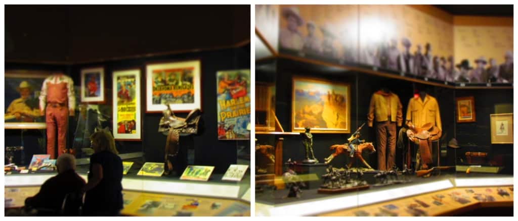 Memorabilia from various movie stars is displayed at the national Cowboy Museum. 