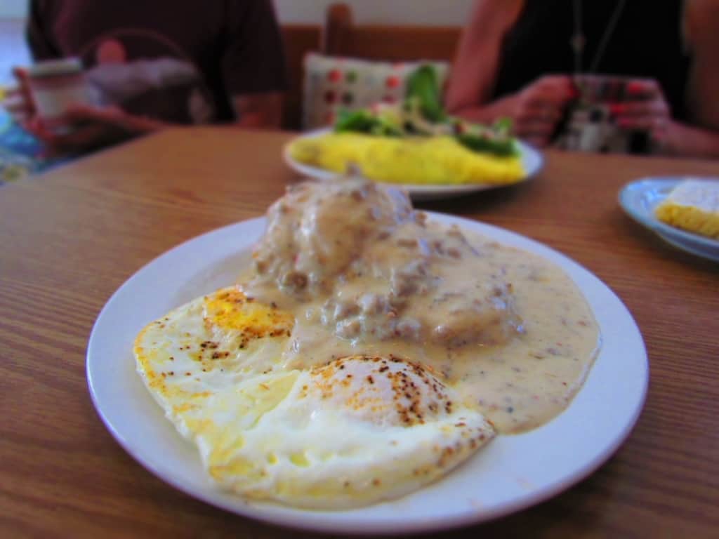The Biscuits and Gravy are homemade deliciousness.