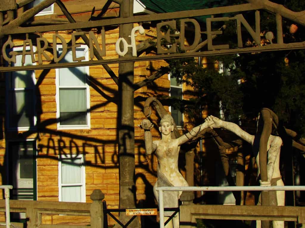 The Garden of Eden, in Lucasm kansas, is an attraction that draws thousands of visitors per year.