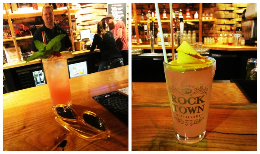 The cocktails at Rock Town Distillery are as decorative as they are delicious. 