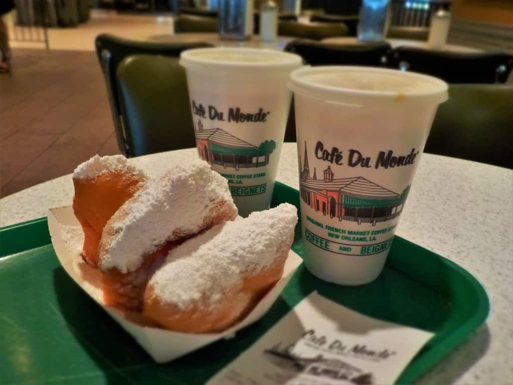 Beignets and chicory coffee are a New Orleans staple.