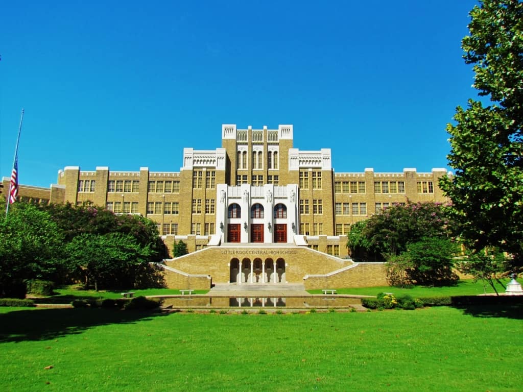 Little Rock Central High School has amazing architectural features, and an interesting history.