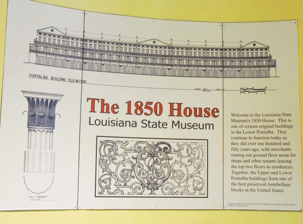 The 1850 House is a museum ran by the Louisiana State Museum organization. 