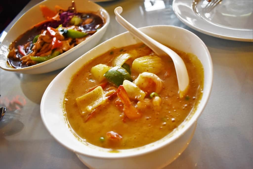 A bowl of Yellow Curry is a slightly sweet creation that tastes delicious. 