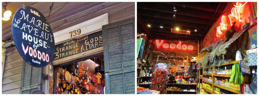 Voodoo shops can be found sporadically located around the French Quarter. 