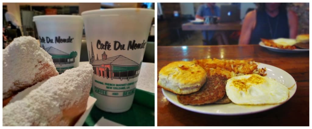 Breakfast in New Orleans can range from sugary beignets to a hearty plate of protein.