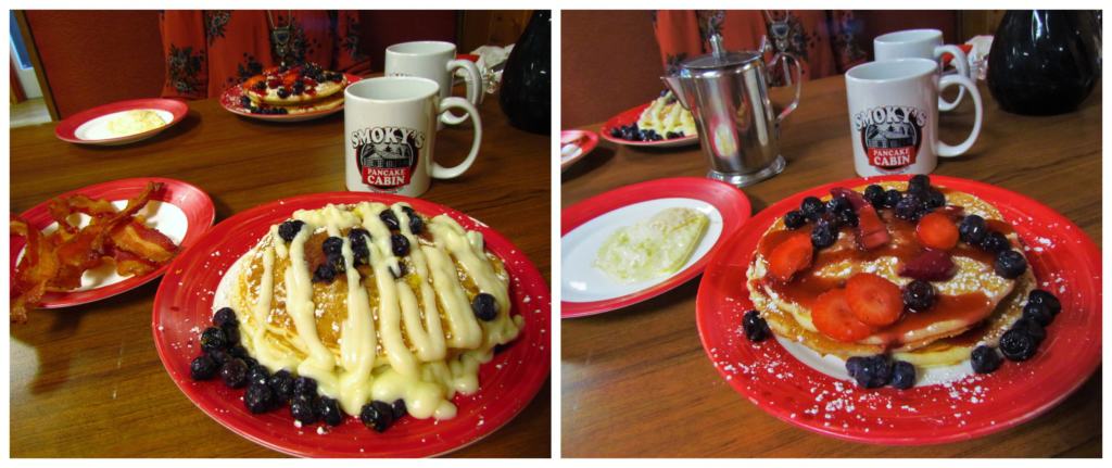 One last pancake stop allowed a sugary meal to get the authors moving on the road to home. 