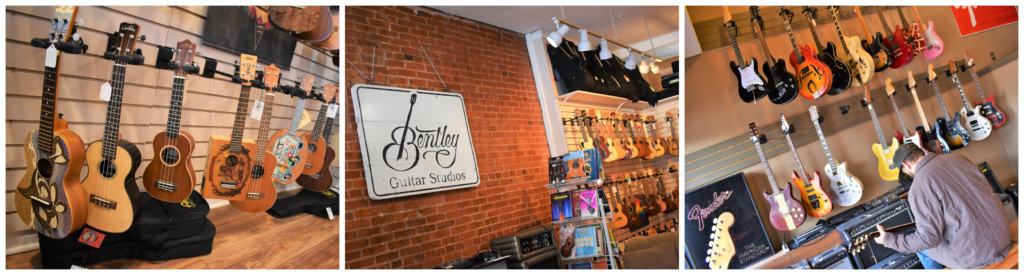 Bentley Guitar Studios has been a mainstay of the Parkville shops for many years. 