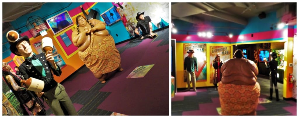 A variety of life-size statues showcase some of the unusual people who have been highlighted in the Ripley's books.