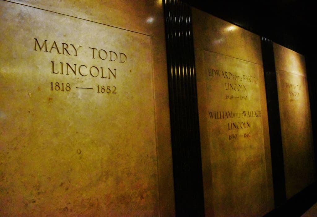 The crypts of Mary and three of the Lincoln boys are also included in Lincoln's Tomb.