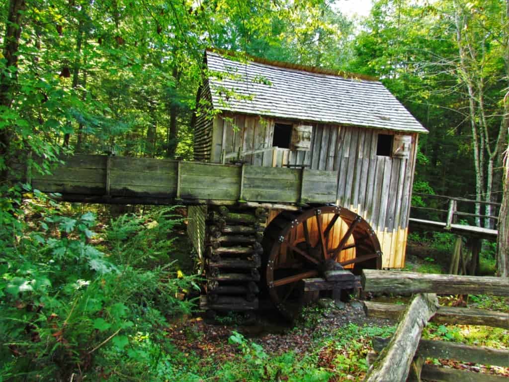 An old grist mill was one of the historic structures available to explore in Cades cove. 