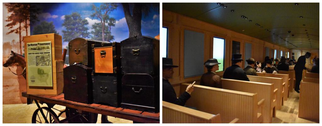 Board the train and hear the stories of passengers departing for the battlefield zones during the Civil war. 