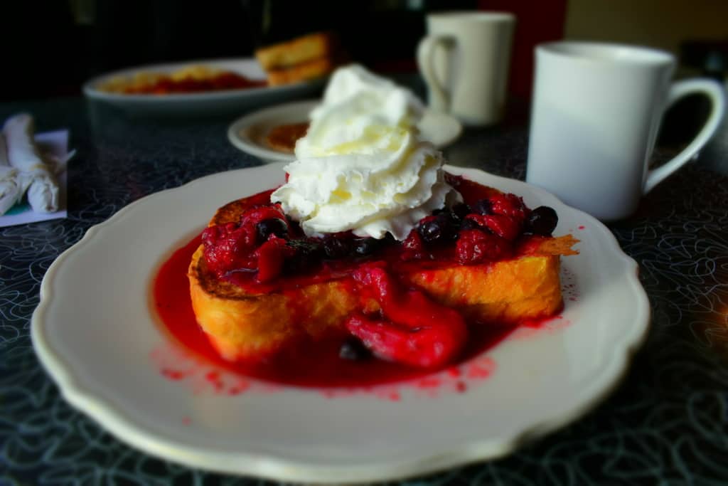 A colorful plate of Stuffed French Toast makes a picture perfect presentation. 