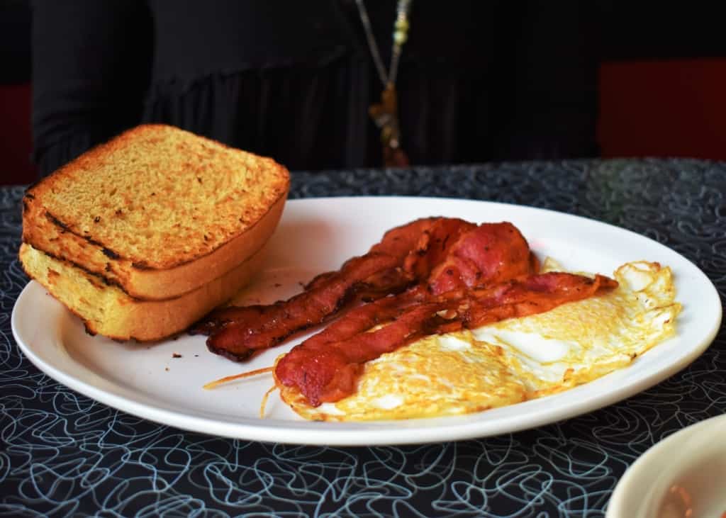 A hearty breakfast is the perfect way to dine old school before heading out on the road. 