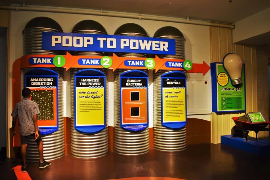 Some of the exhibits were as entertaining as they are educational, like the poop to Power display on creating energy from cow manure. 